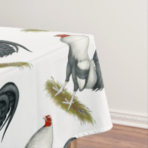 American Game Silver Blue Gamecock Tischdecke