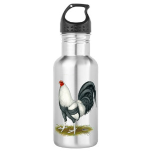 American Game Silver Gamecock Edelstahlflasche