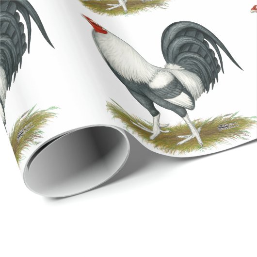 American Game Silver Gamecock Geschenkpapier (Rolleneckpunkt)