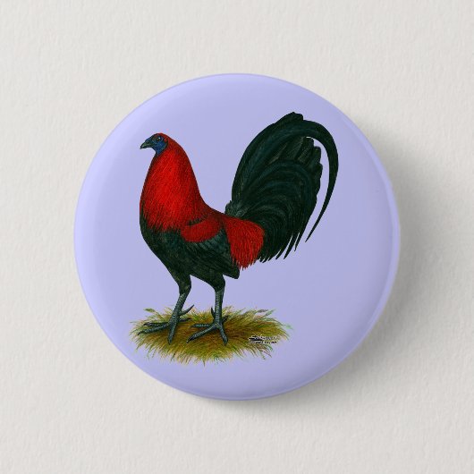 American Gamecock: Brown Red Button (Vorderseite)