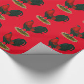 American Gamecock: Brown Red Geschenkpapier (Ecke)