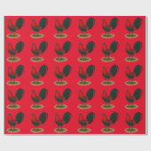 American Gamecock: Brown Red Geschenkpapier (Flach)