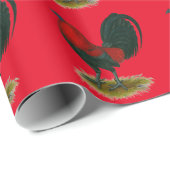 American Gamecock: Brown Red Geschenkpapier (Rolleneckpunkt)