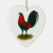 American Gamecock: Brown Red Keramik Ornament (Rechts)