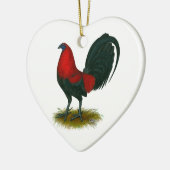 American Gamecock: Brown Red Keramik Ornament (Links)