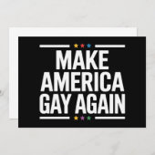 American Gay wieder Funny Gay Pride Monat Einladung (Vorne/Hinten)