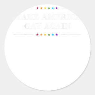 American Gay wieder Funny Gay Pride Monat Runder Aufkleber
