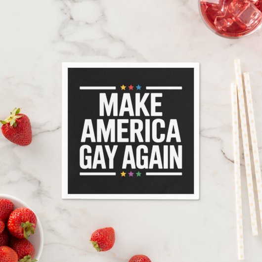 American Gay wieder Funny Gay Pride Monat Serviette (Beispiel)