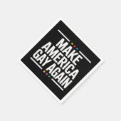 American Gay wieder Funny Gay Pride Monat Serviette (Ecke)