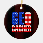 American Geocacher Keramik Ornament (Vorne)