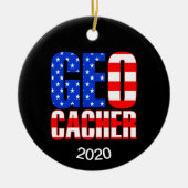 American Geocacher Keramik Ornament (Vorne)