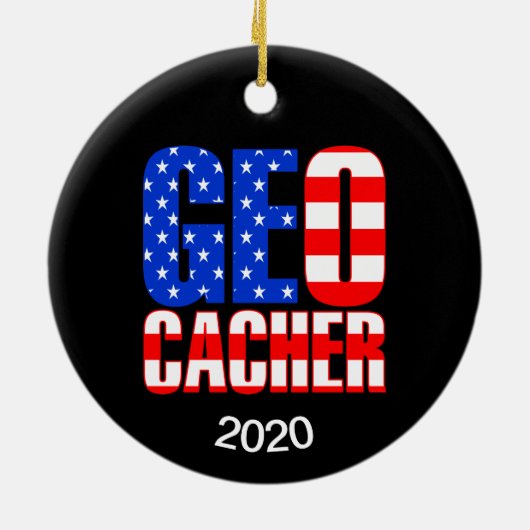 American Geocacher Keramik Ornament (Hinten)