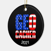American Geocacher Keramik Ornament (Links)