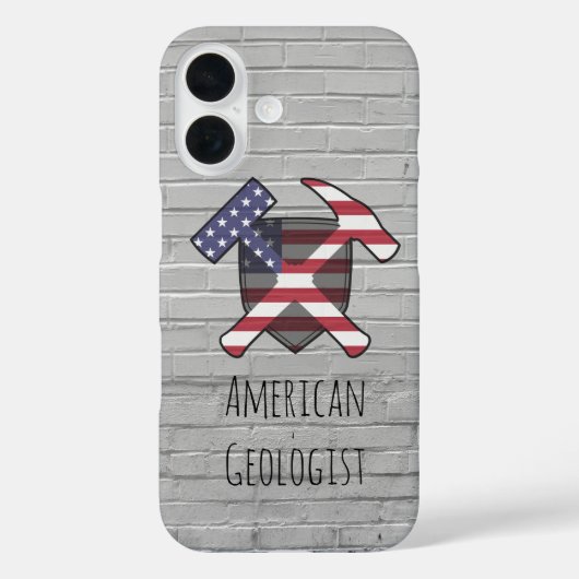 American Geologist Rock Hammer Shield Case-Mate iPhone Hülle (Rückseite)