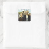 American Gerb Quadratischer Aufkleber (Tasche)