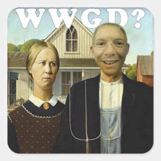 American Gerb Quadratischer Aufkleber