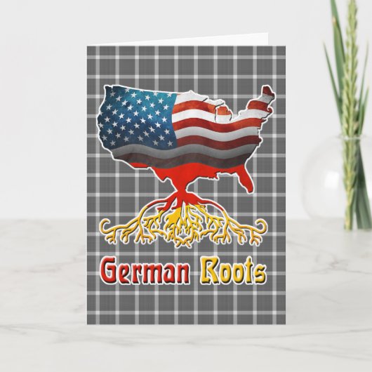 American German Roots Greetings Card Karte (Vorderseite)