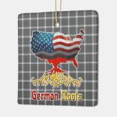 American German Roots Keramikornament (Links)