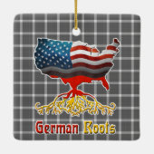 American German Roots Keramikornament (Rückseite)