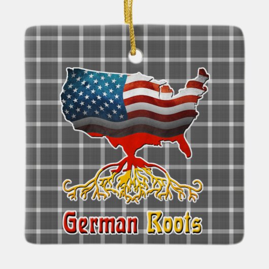 American German Roots Keramikornament (Vorderseite)