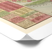 American Gewerkschaft Railroad Map 1872 Poster (Ecke)