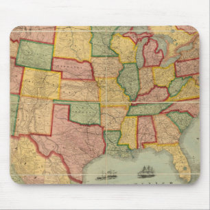 American Gewerkschaft Railroad Map The United Staa Mousepad
