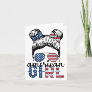 American Girl 4. Juli Messy Bun Usa Flag Ameri Karte