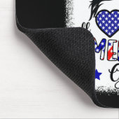 American Girl 4. Juli Shirt Frauen Messy Bun Uns Mousepad (Ecke)