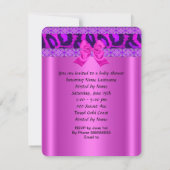 American Girl Baby Dusche Pink Leopard Einladung (Rückseite)