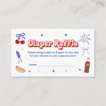 American Girl Baby Shower Windel-Raffle-Tickets