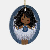 American Girl Denim & Diamonds Weihnachten Keramik Ornament (Rechts)