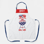 American Girl Griller Schürze - Schürze Patriotisc (Vorderseite)