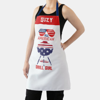 American Girl Griller Schürze - Schürze Patriotisc