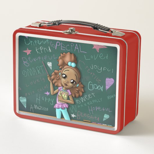 American Girl Light Brown Metall Brotdose (Vorderseite)