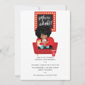 American Girl Movie Night Sleepover Party Einladung (Vorderseite)