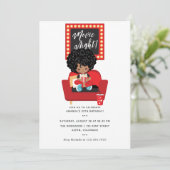 American Girl Movie Night Sleepover Party Einladung (Stehend Vorderseite)