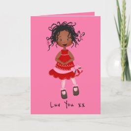 American Girl Valentines Card Feiertagskarte