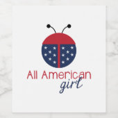 American Girl Weinetikett (Einzelnes Label)