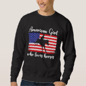 American Girl who loves eventing horses rider 4 Sweatshirt (Vorderseite)