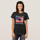 American Girl who loves eventing horses rider  4 T-Shirt (Vorne ganz)