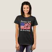 American girl who loves horses rider 1 T-Shirt (Vorne ganz)