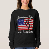 American girl who loves horses rider 4 sweatshirt (Vorderseite)