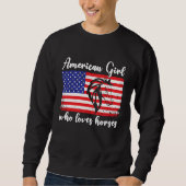 American girl who loves horses rider 4 sweatshirt (Vorderseite)