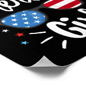 American Girl Women American Flag 4. Juli Patr Poster (Ecke)