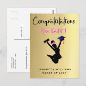 American Girls Gold Abschluss Card Postkarte (Vorne/Hinten)