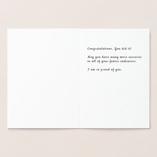 American Girls Gold Abschluss Folienkarte (Innenseite)