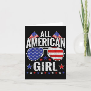 American Girls Sungles Family Patriotic 4. Juli Karte
