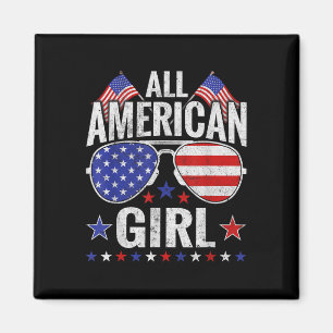 American Girls Sungles Family Patriotic 4. Juli Magnet