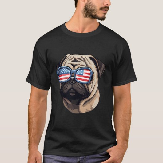 American Glasses Mops T-Shirt (Vorderseite)