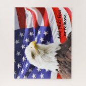 American Glatze Adler & "US Flagge" Fahne Puzzle (Vertikal)